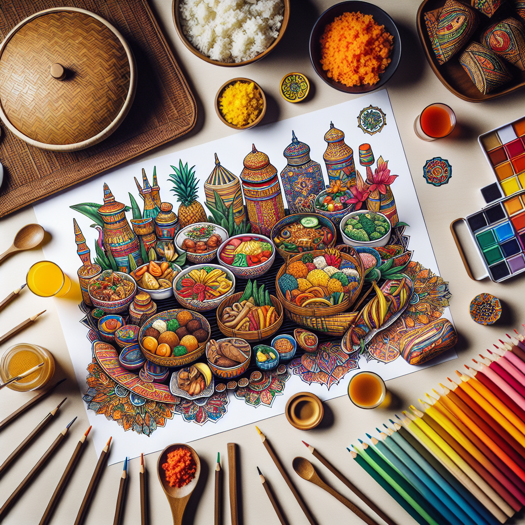 Teknik Kreatif Mewarnai Gambar Makanan Tradisional Indonesia